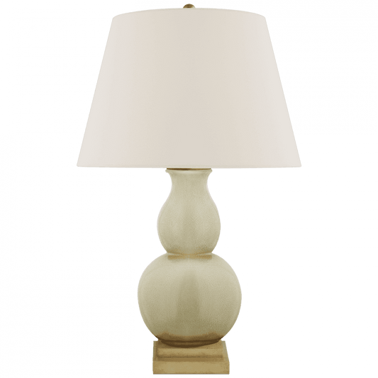 Visual Comfort Signature Gourd Gourd Form Small Table Lamp Tea Stain Crackle