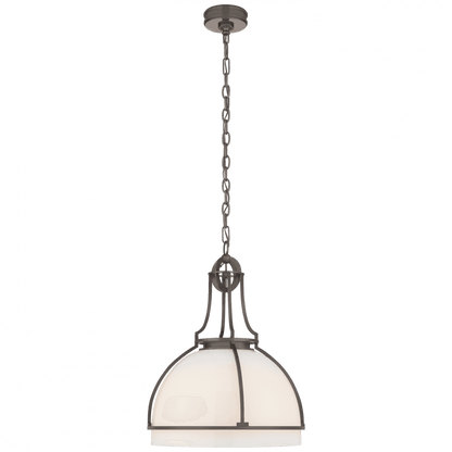 Visual Comfort & Co. Signature Collection Gracie Large Dome Pendant, 1-Light, LED, Bronze, 24.5"H (CHC 5482BZ-WG CTXH1)