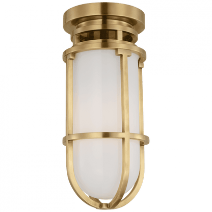 Visual Comfort Signature Gracie Tall Flush Mount Antique-Burnished Brass