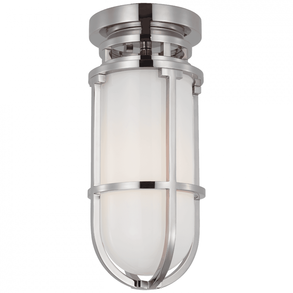 Visual Comfort Signature Gracie Tall Flush Mount Polished Nickel
