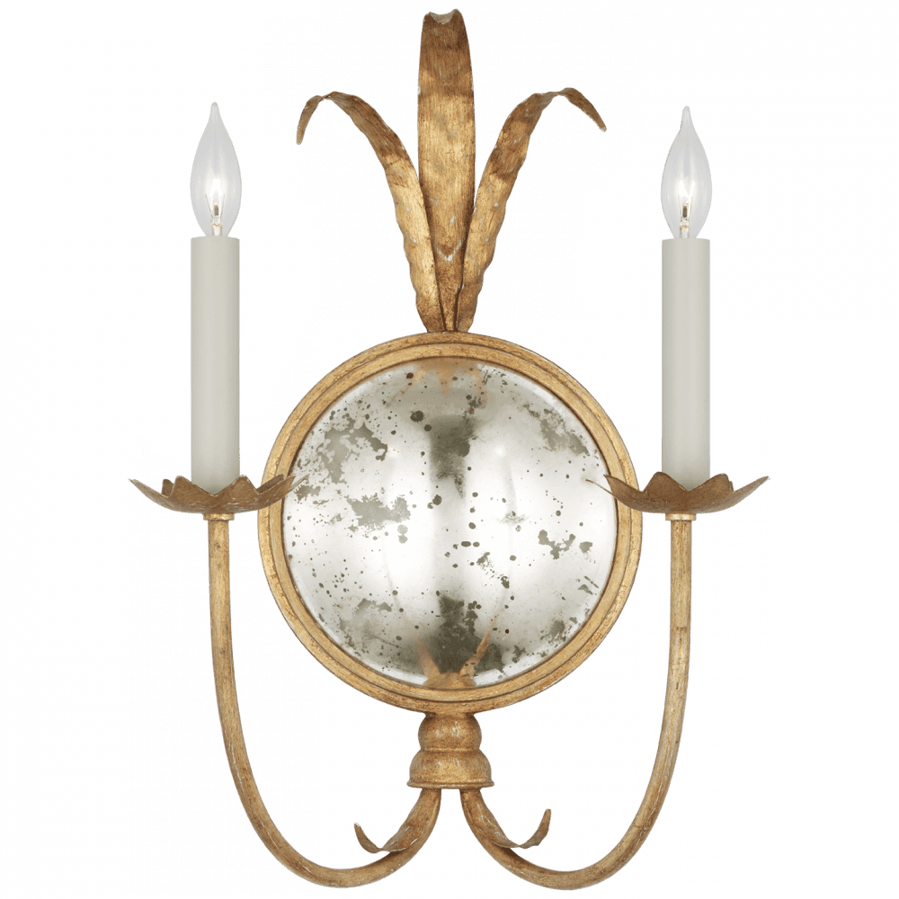 Visual Comfort Signature Gramercy Large Double Sconce Gilded Iron