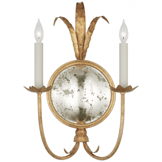 Visual Comfort Signature Gramercy Large Double Sconce Gilded Iron