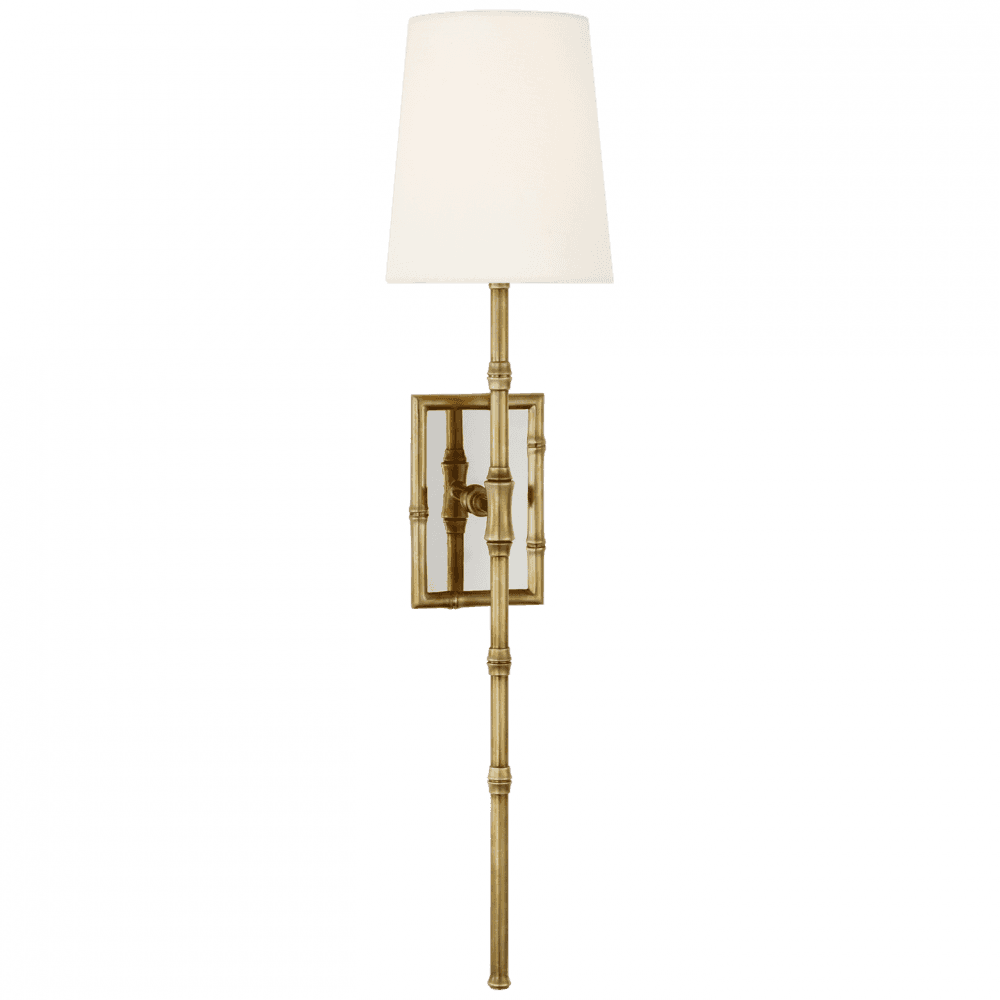 Visual Comfort Signature Grenol Single Bamboo Tail Sconce Hand-Rubbed Antique Brass