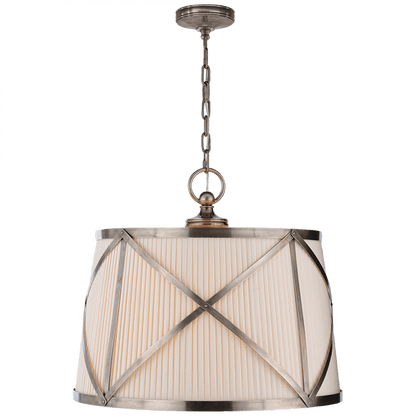 Visual Comfort Signature Grosvenor Drum Shade Pendant Antique Nickel