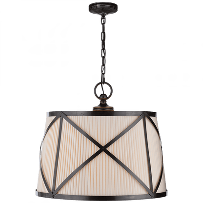 Visual Comfort Signature Grosvenor Drum Shade Pendant Bronze