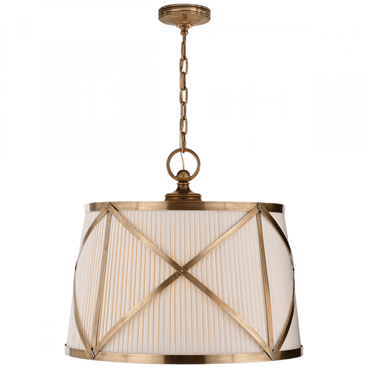 Visual Comfort Signature Grosvenor Large Single Hanging Shade Antique-Burnished Brass
