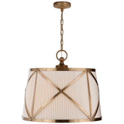 Visual Comfort Signature Grosvenor Drum Shade Pendant Bronze