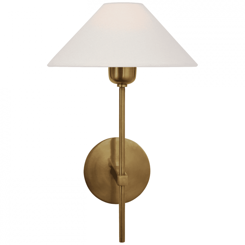Visual Comfort Signature Hackney Single Sconce Hand-Rubbed Antique Brass