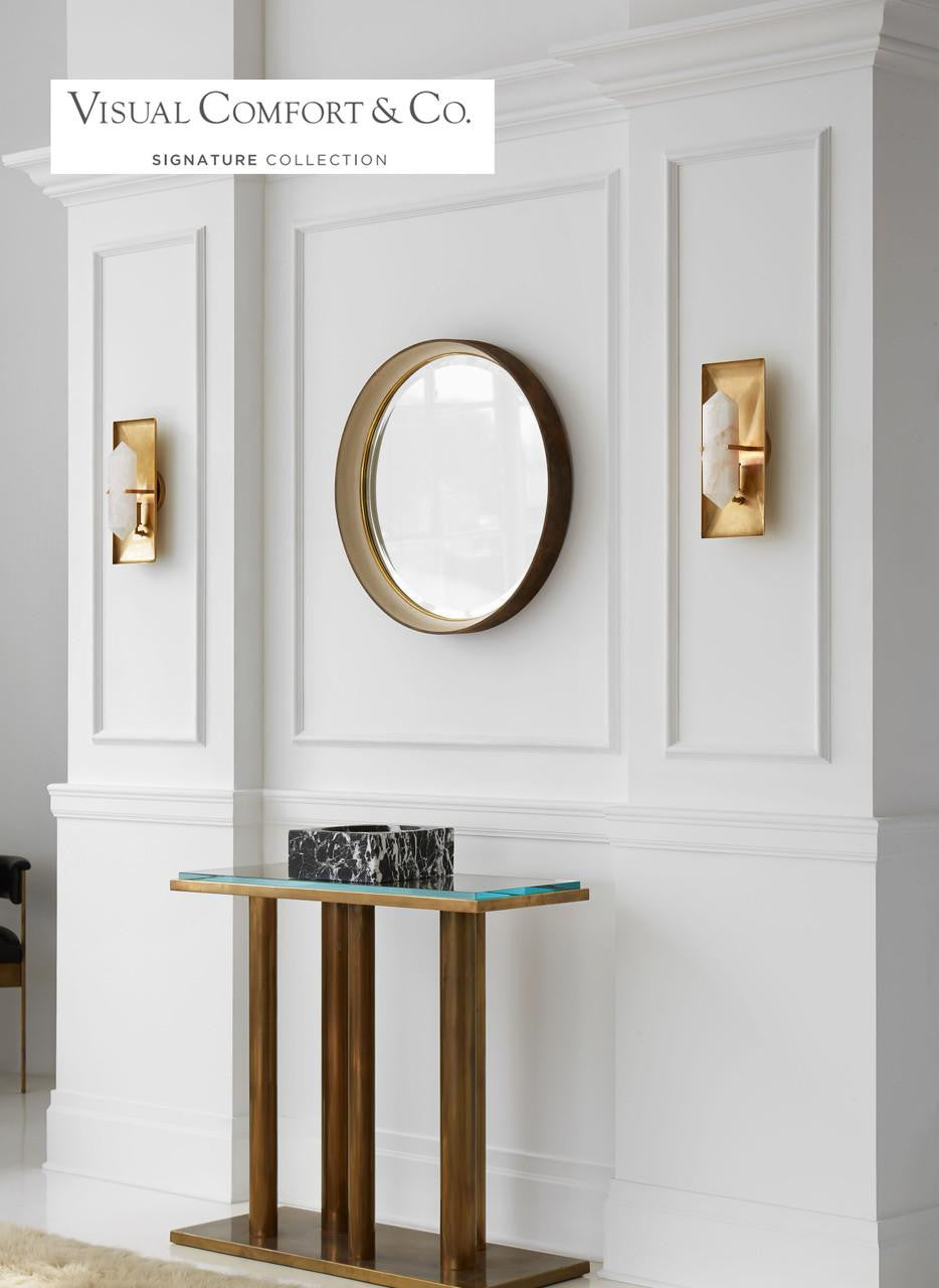Visual Comfort & Co. Signature Collection Halcyon Wall Sconce, 1-Light, Rectangle, Antique Burnished Brass, 14"H (KW 2091AB/Q 2UZVV)