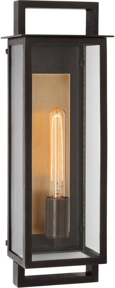Visual Comfort Signature Halle Medium Narrow Wall Lantern Aged Iron