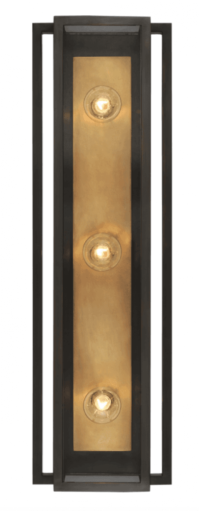 Visual Comfort Signature Halle Vanity Light Bronze and Hand-Rubbed Antique Brass