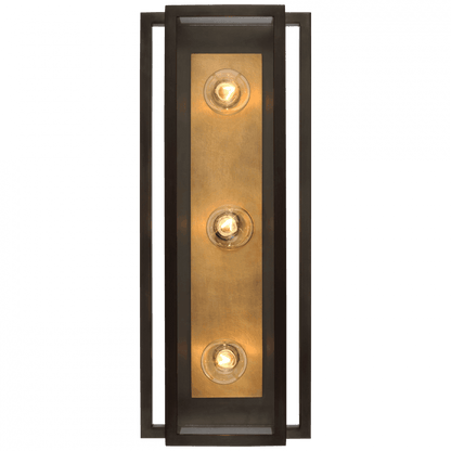 Visual Comfort Signature Halle Vanity Light Bronze and Hand-Rubbed Antique Brass