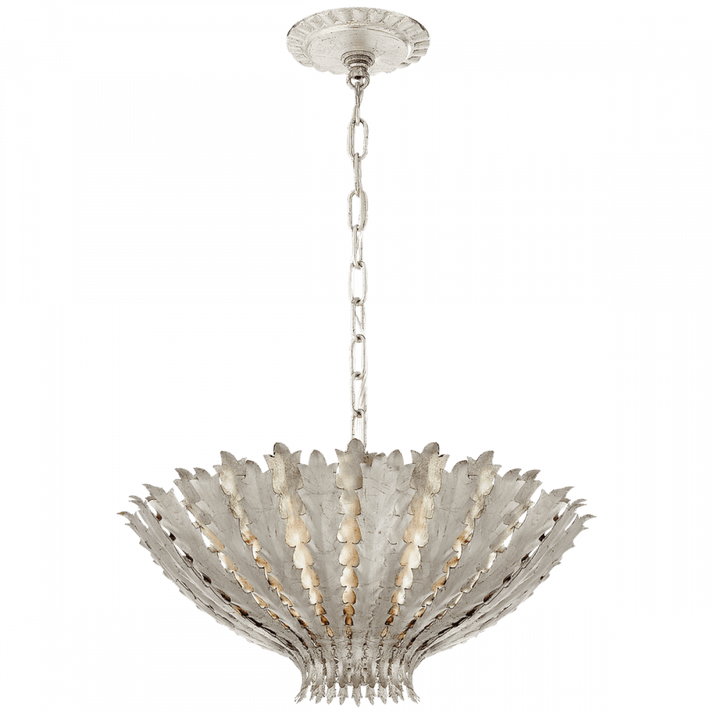 Visual Comfort Signature Hampton Chandelier Burnished Silver Leaf