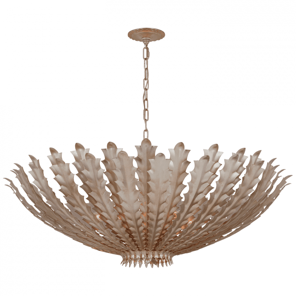 Visual Comfort Signature Hampton Extra Large Chandelier Burnished Silver Leaf