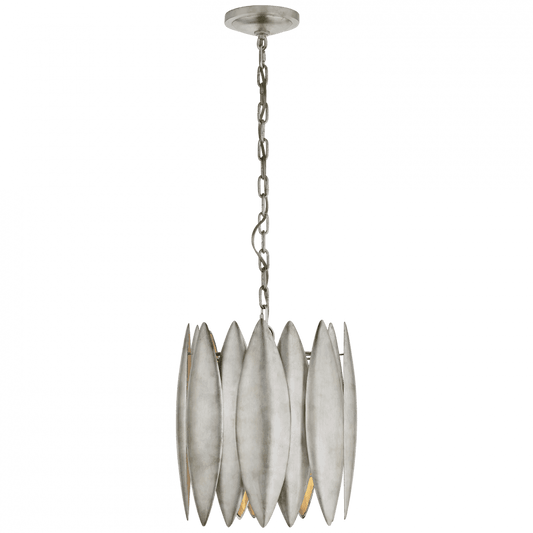 Visual Comfort Signature Hatton Chandelier Burnished Silver Leaf