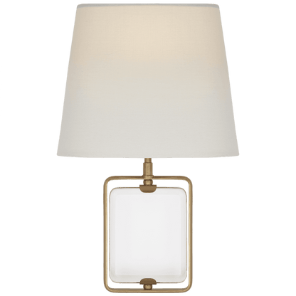 Visual Comfort Signature Henri Framed Jewel Wall Sconce Crystal and Hand-Rubbed Antique Brass