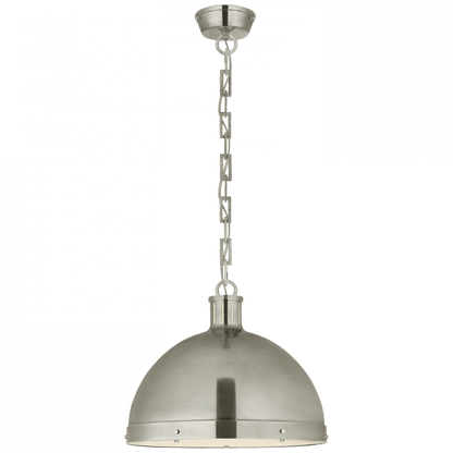 Visual Comfort Signature Hicks Extra Large Pendant Bronze with Antique Brass