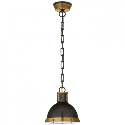 Visual Comfort Signature Hicks Pendant Bronze with Antique Brass