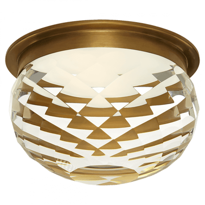 Visual Comfort Signature Hillam Flush Mount Hand-Rubbed Antique Brass