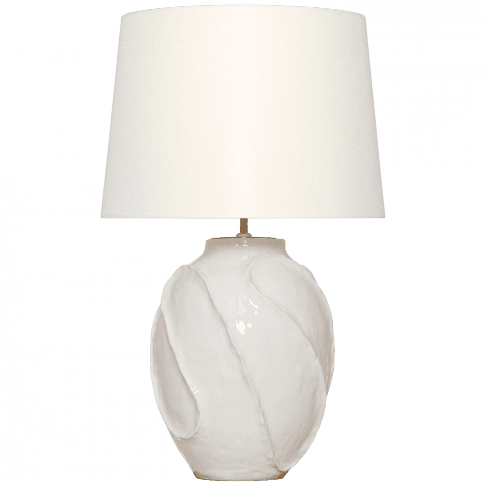 Visual Comfort Signature Idalia 28 Glossy White Crackle