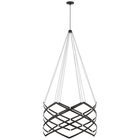Visual Comfort Signature Interlace Expandable Chandelier Matte Black