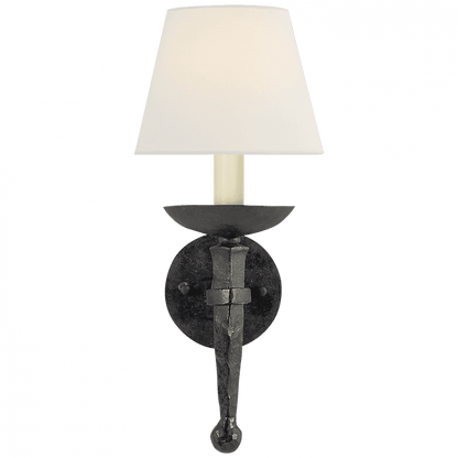 Visual Comfort Signature Iron Iron Torch Sconce Blackened Rust