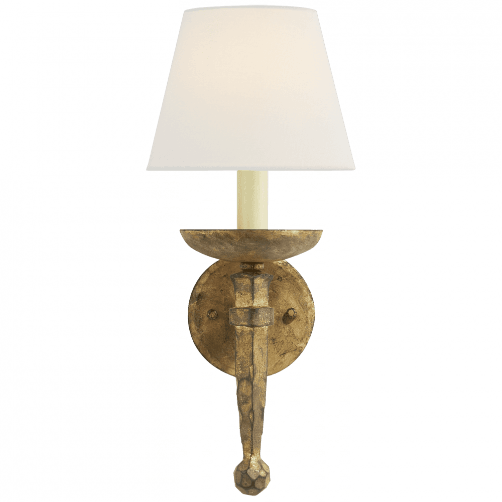 Visual Comfort Signature Iron Iron Torch Sconce Gilded Iron