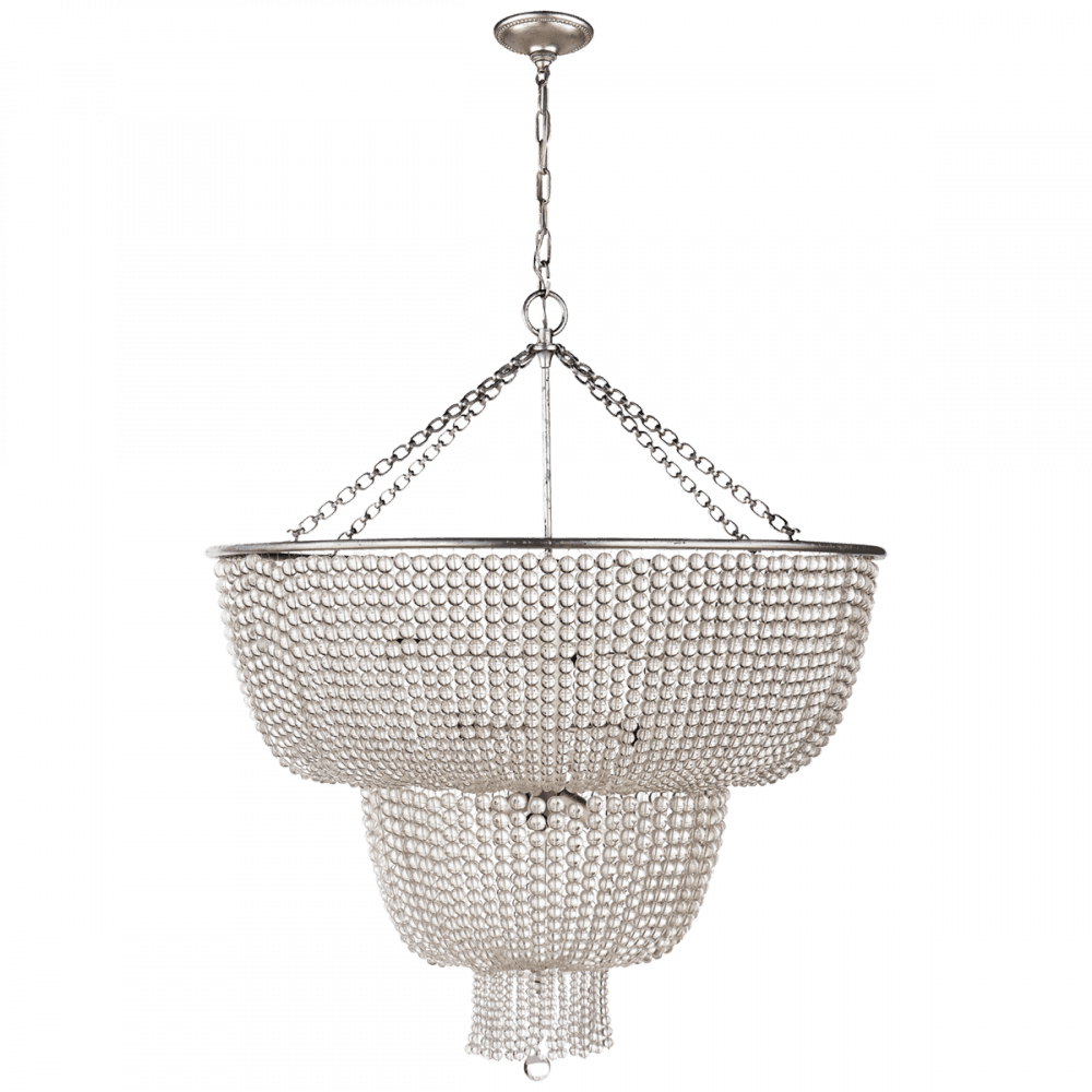Visual Comfort Signature Jacqueline Chandelier Burnished Silver Leaf