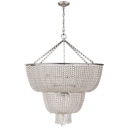 Visual Comfort Signature Jacqueline Chandelier Burnished Silver Leaf