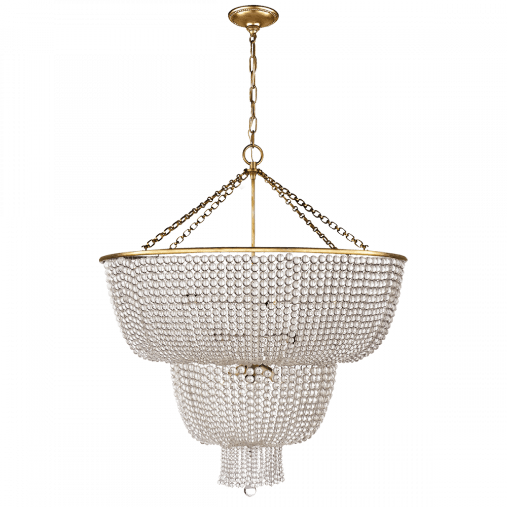 Visual Comfort Signature Jacqueline Chandelier Hand-Rubbed Antique Brass