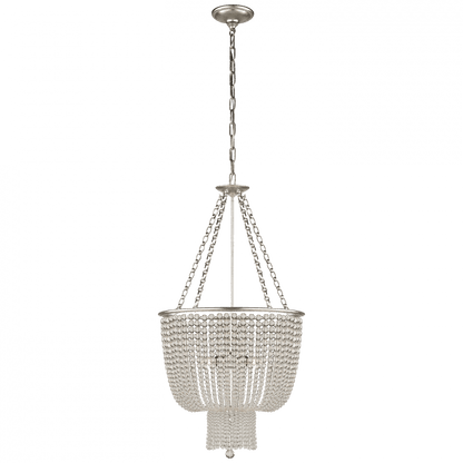 Visual Comfort & Co. Signature Collection Jacqueline Chandelier, 4-Light, Burnished Silver Leaf, 19"W (ARN 5102BSL-CG 2MWJ6)