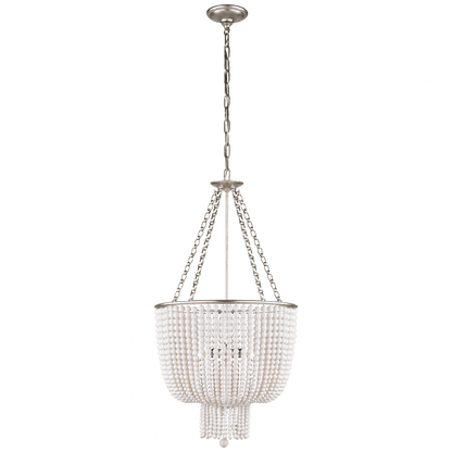 Visual Comfort & Co. Signature Collection Jacqueline Chandelier, 4-Light, Burnished Silver Leaf, 19"W (ARN 5102BSL-WG 2MWJ7)