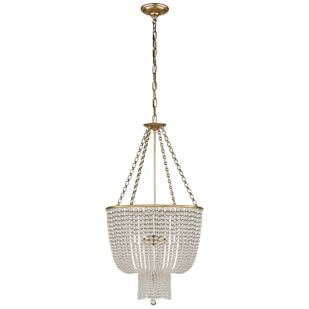 Visual Comfort & Co. Signature Collection Jacqueline Chandelier, 4-Light, Hand-Rubbed Antique Brass, 19"W (ARN 5102HAB-CG 2MWJ8)