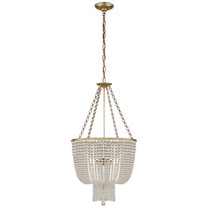 Visual Comfort & Co. Signature Collection Jacqueline Chandelier, 4-Light, Hand-Rubbed Antique Brass, 19"W (ARN 5102HAB-CG 2MWJ8)