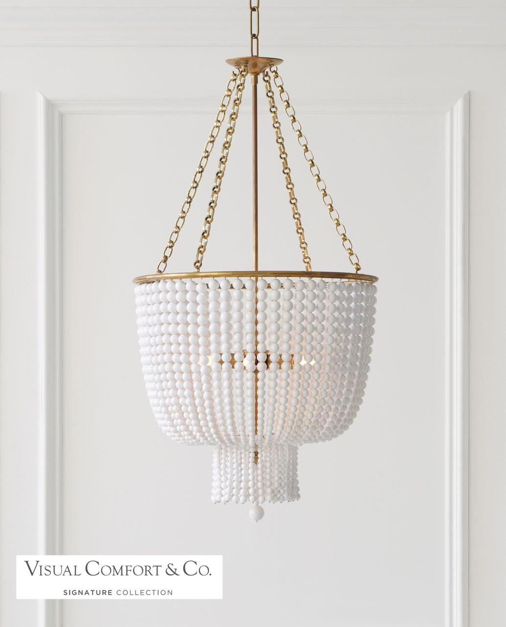 Visual Comfort Signature Jacqueline Chandelier Burnished Silver Leaf