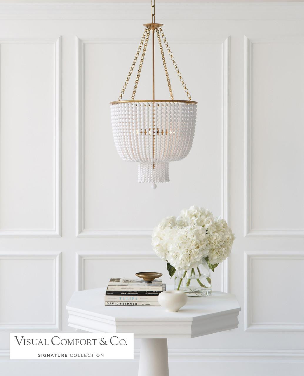 Visual Comfort Signature Jacqueline Chandelier Hand-Rubbed Antique Brass