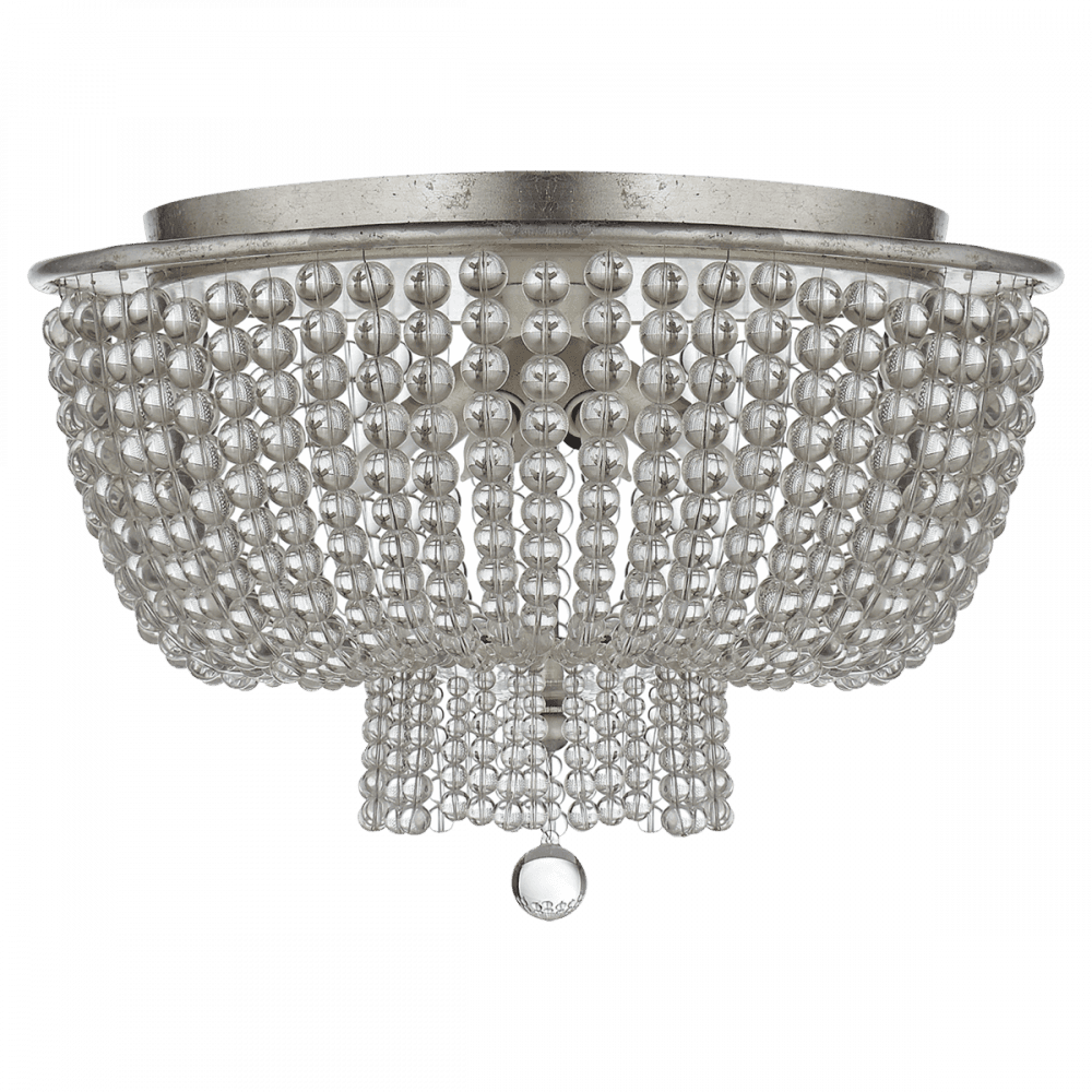 Visual Comfort Signature Jacqueline Flush Mount Burnished Silver Leaf
