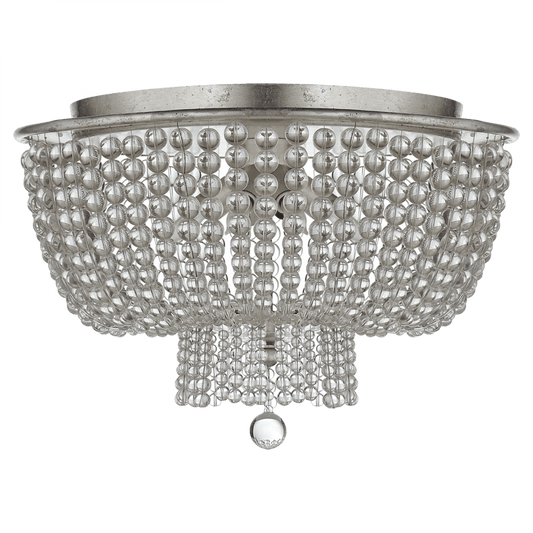 Visual Comfort Signature Jacqueline Flush Mount Burnished Silver Leaf