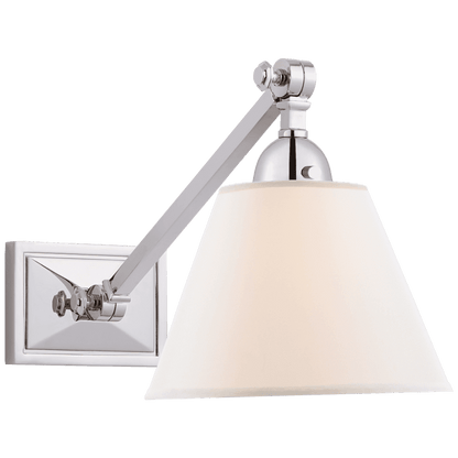 Visual Comfort Signature Jane Single Library Wall Light Polished Nickel
