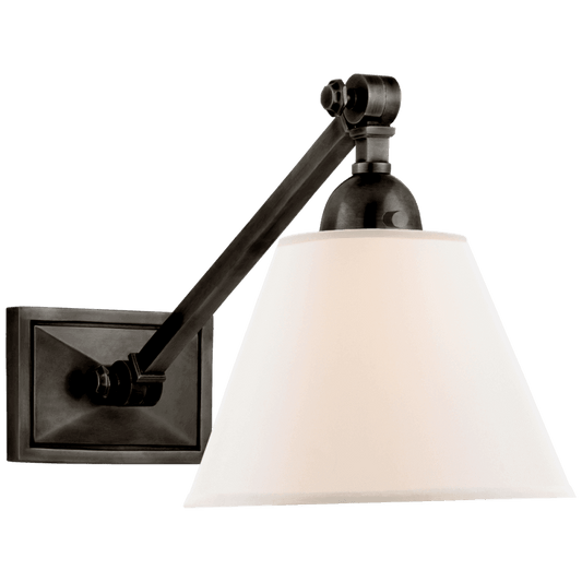 Visual Comfort Signature Jane Single Library Wall Light Gun Metal