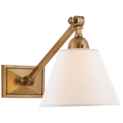 Visual Comfort Signature Jane Single Library Wall Light Hand-Rubbed Antique Brass