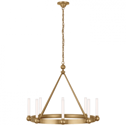 Visual Comfort Signature Jeffery Medium Ring Chandelier Hand-Rubbed Antique Brass