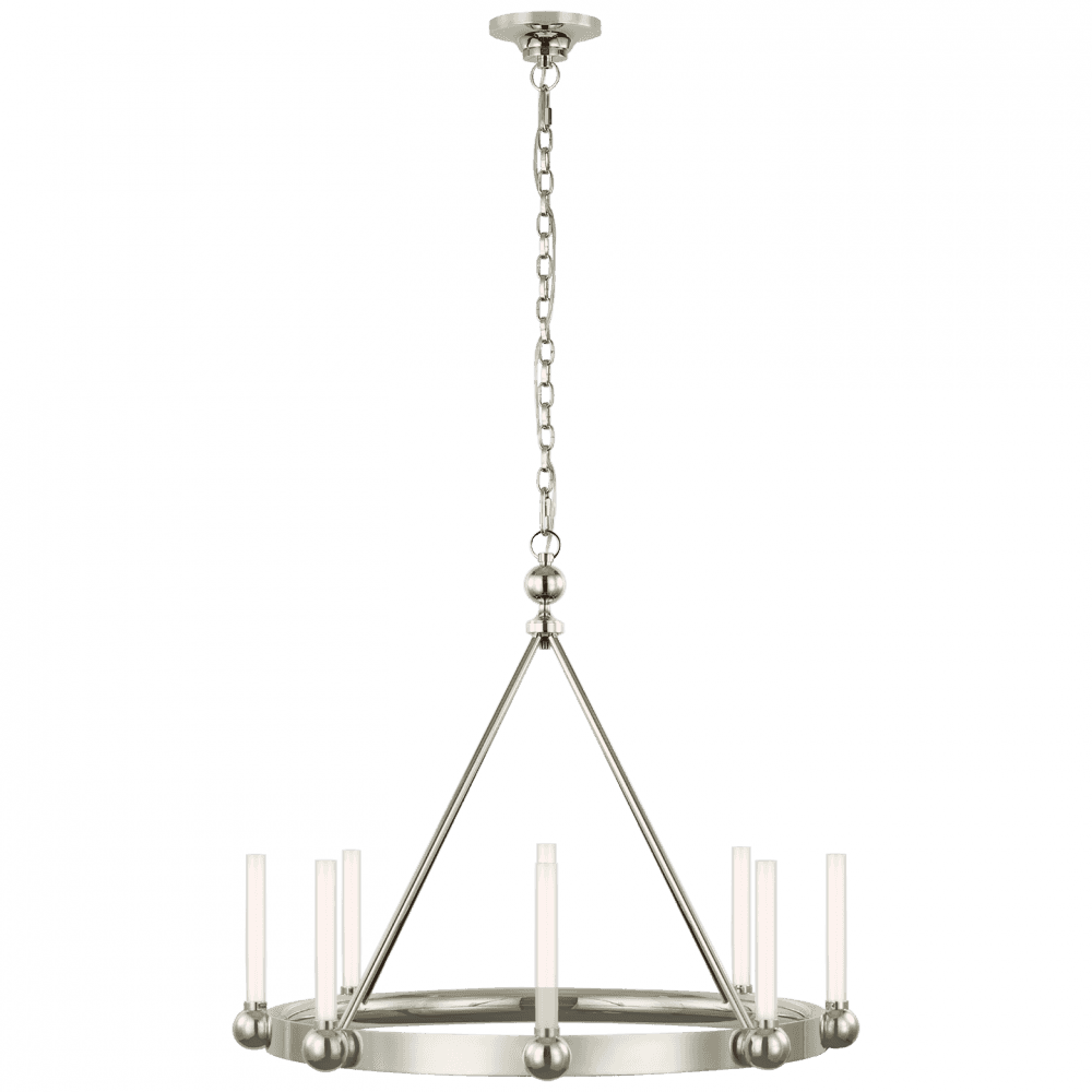 Visual Comfort Signature Jeffery Medium Ring Chandelier Polished Nickel