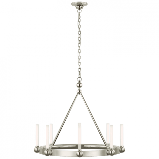 Visual Comfort Signature Jeffery Medium Ring Chandelier Polished Nickel