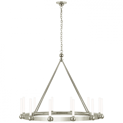 Visual Comfort Signature Jeffery XL Ring Chandelier Polished Nickel