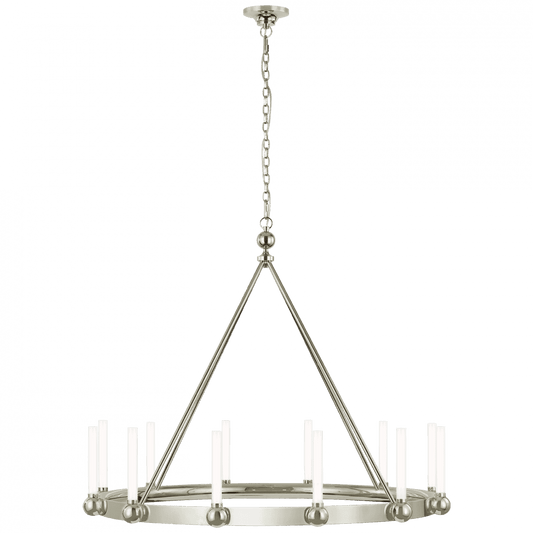 Visual Comfort Signature Jeffery XL Ring Chandelier Polished Nickel