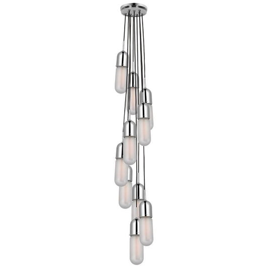 Visual Comfort Signature Junio 10-Light Pendant Polished Nickel