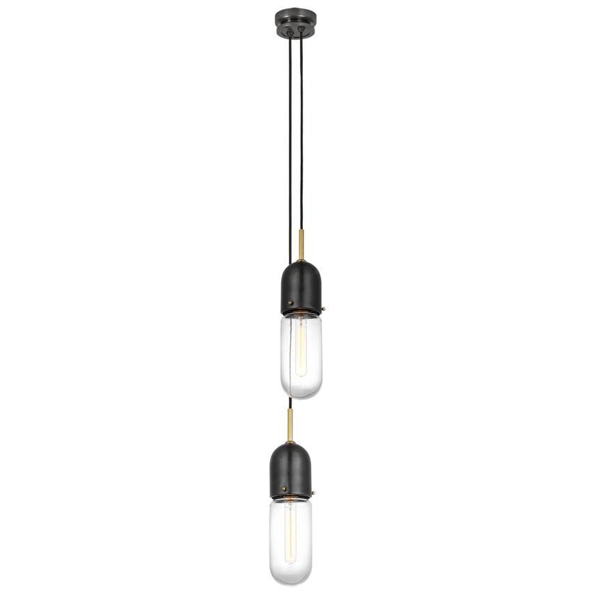 Visual Comfort Signature Junio 2-Light Pendant Bronze and Brass