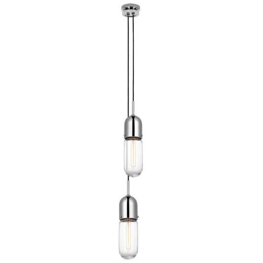 Visual Comfort Signature Junio 2-Light Pendant Polished Nickel