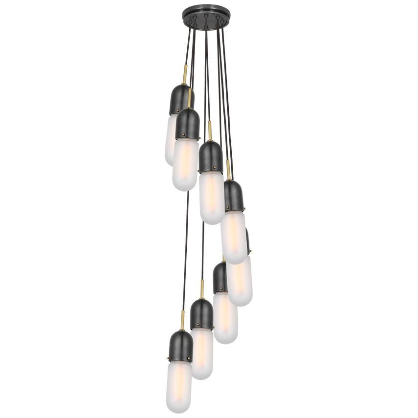 Visual Comfort Signature Junio 8-Light Pendant Bronze and Brass